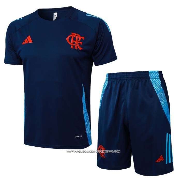 Tuta da Track Flamengo Manica Corta Blu - Pantaloncini 24-25